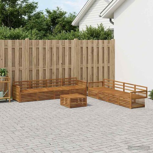 Комплект дивани за открито 9 pcs Натурално