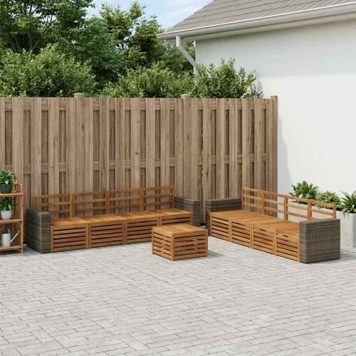 Комплекти дивани 9 pcs Солидно акациево дърво