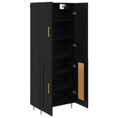Висок шкаф Черния дъб 69,5 x 34 x 180 см Инженерно дърво