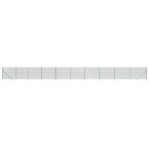 Плетена оградна мрежа с шипове, зелена, 2,2x25 м