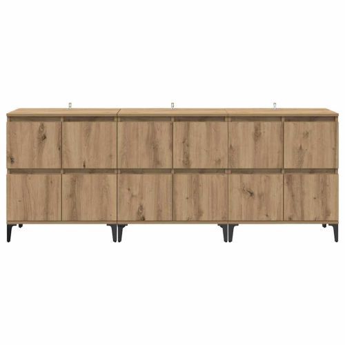 Скейдбордове 3 pcs Дъб 60 x 35 x 70 cm Инженерно дърво
