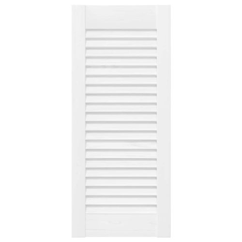 Врати за шкафове Louvred Design 2 бр., бели 61,5x29,5 см