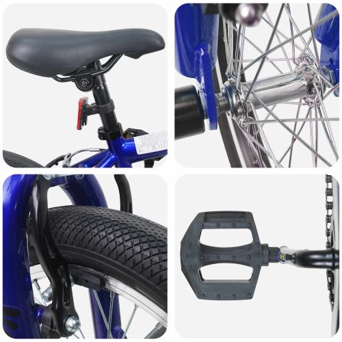 BMX Велосипед 18 инча за 7-10 години Тъмен син