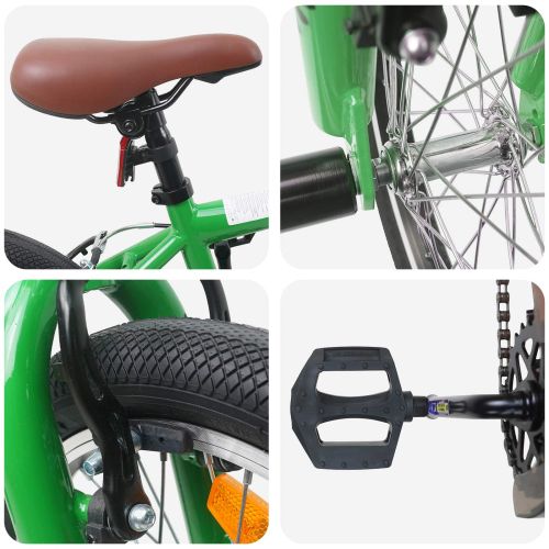 BMX Велосипед 20 инча за деца над 9 години Зелено