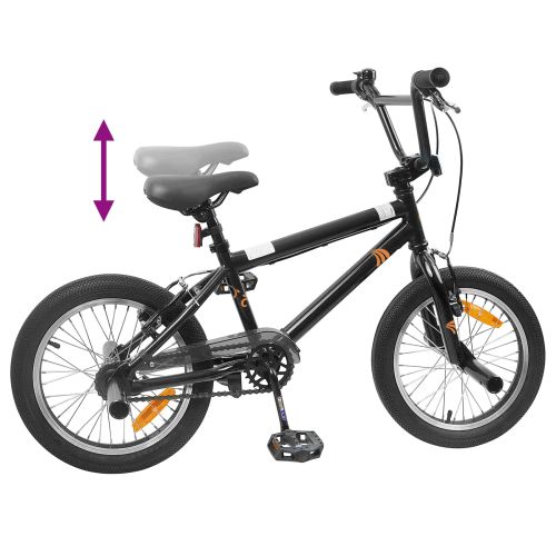 BMX Велосипед 18 инча за 7-10 години Черно