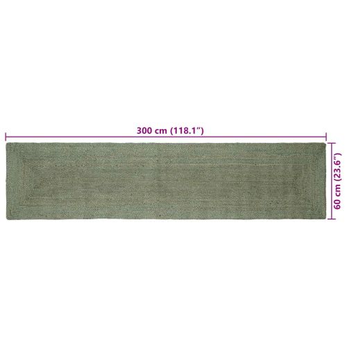 Килими за помещение Правоъгълна Маслиненозелено 60 x 300 cm юта