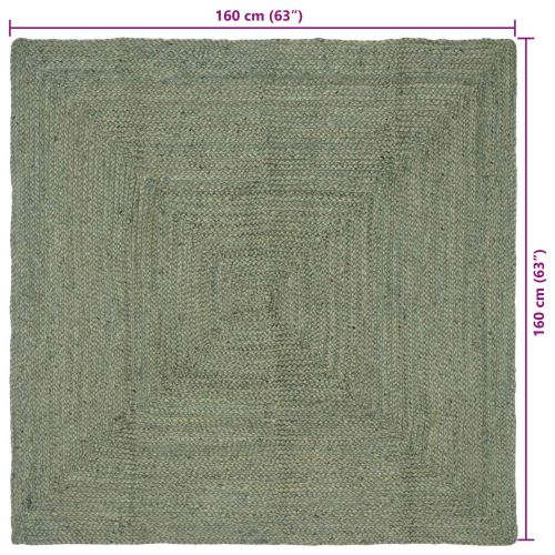 Килими за помещение Правоъгълна Маслиненозелено 160 x 160 cm