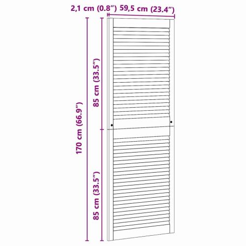 Врата за шкаф с врата Естествен 170 x 2,1 x 59,5 см