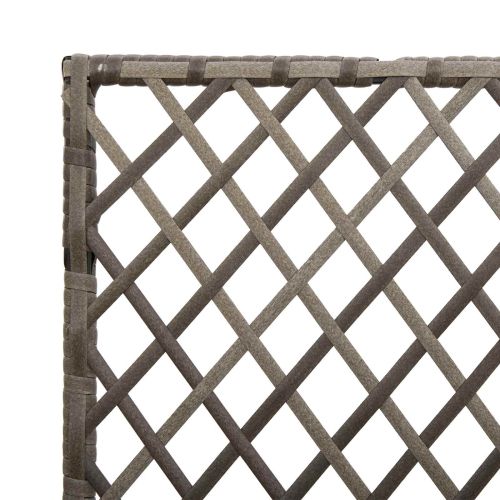 Градинска саксия с решетка Сиво 70 x 30 x 135 см полиратан