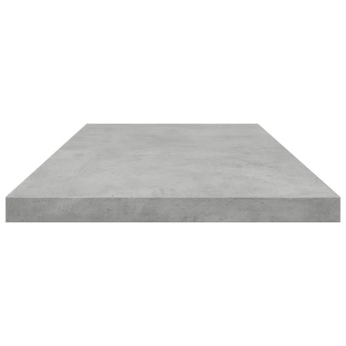 Рафтове за етажерка, 4 бр, бетонно сиви, 80x20x1,5 см