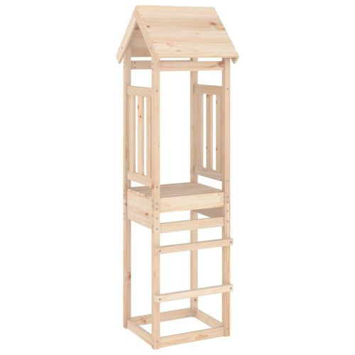 Кула за игра 52,5x46,5x206,5 см масивна борова дървесина