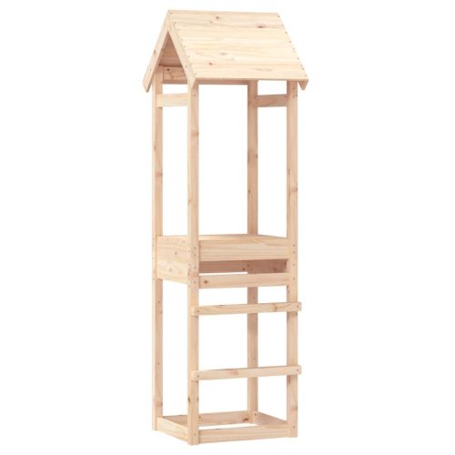 Кула за игра 53x46,5x194 см борово дърво масив