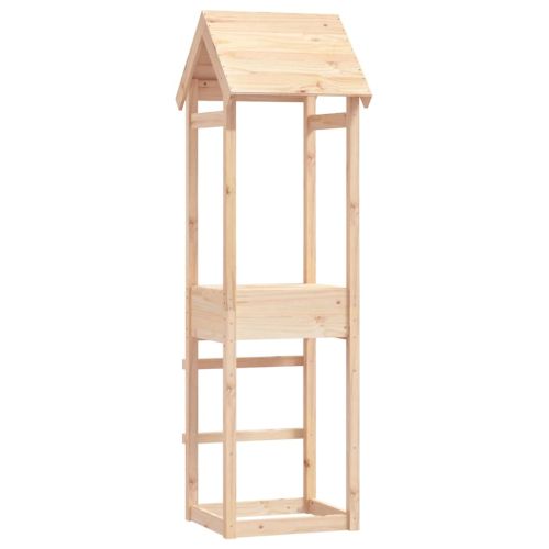 Кула за игра 53x46,5x194 см борово дърво масив