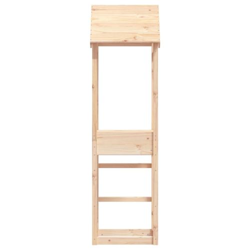 Кула за игра 53x46,5x194 см борово дърво масив