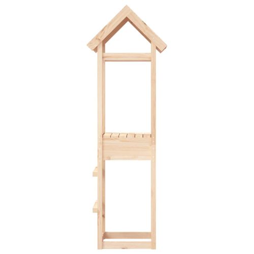 Кула за игра 53x46,5x194 см борово дърво масив