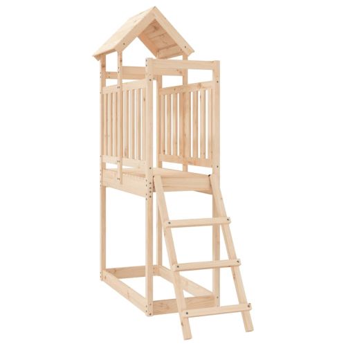 Комбинирано детско съоръжение за игра 53x110x214 см бор масив