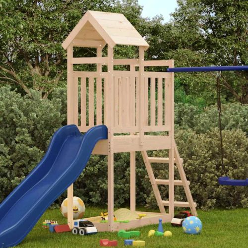 Комбинирано детско съоръжение за игра 53x110x214 см бор масив