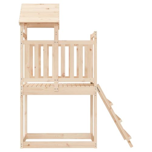 Комбинирано детско съоръжение за игра 53x110x214 см бор масив