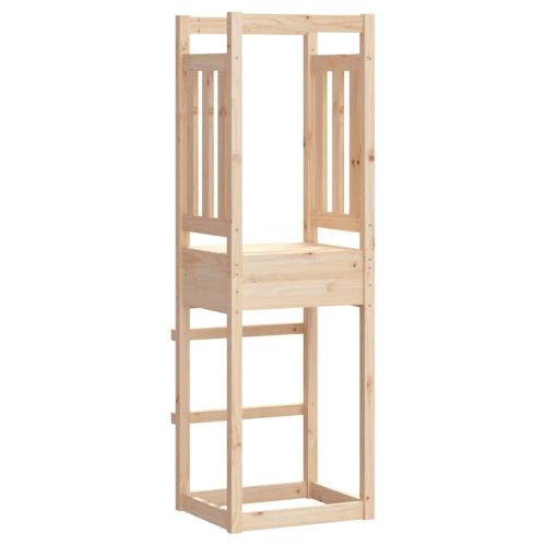 Кула за игра 53x46,5x169 см борово дърво масив