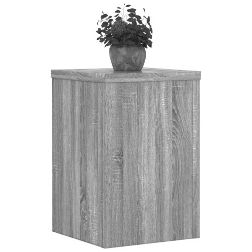 Стойки за растения 2 бр сив сонома 20x20x30 см инженерно дърво
