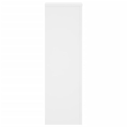 Стойки за растения 2 бр бели 25x25x80 см инженерно дърво