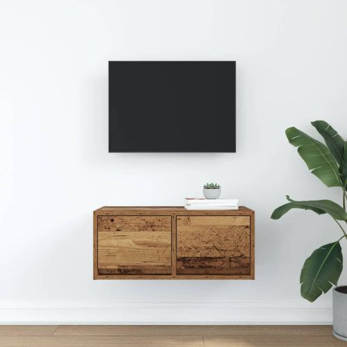 ТВ шкаф Старо дърво 60x31x25,5 cm Инженерна дървесина