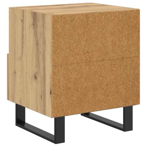Нощен шкаф 2 pcs Дъб 40 x 35 x 47,5 см Инженерно дърво