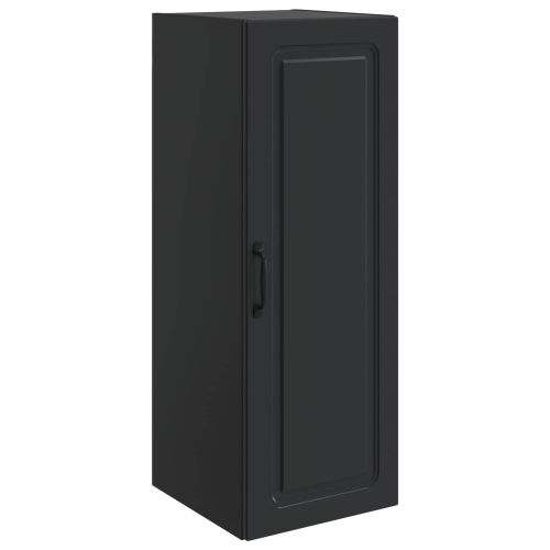 Стенно шкафче Черно 33 x 34,5 x 90 см Инженерна дървесина
