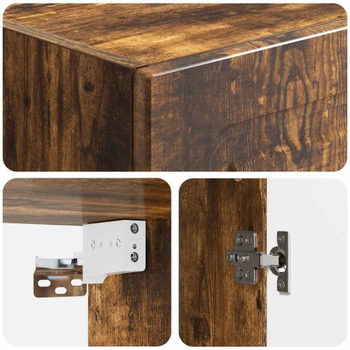 Стенно шкафче Опушен дъб 33 x 34,5 x 90 см Инженерна дървесина