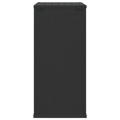 Кутия за градински възглавници PE ратан 100x49x103,5 см черна