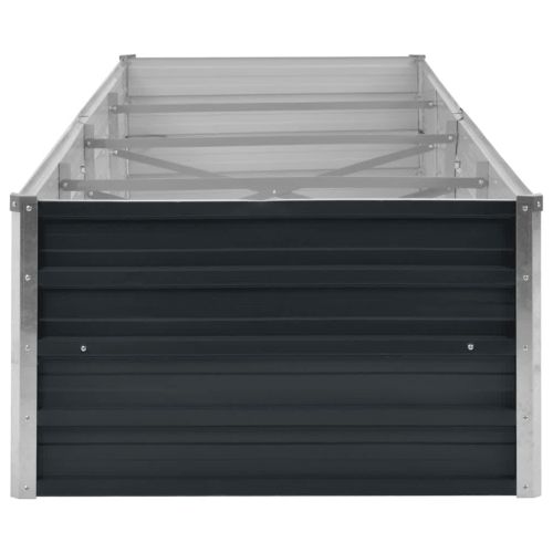 Градинска висока леха антрацит 320x80x45 см поцинкована стомана