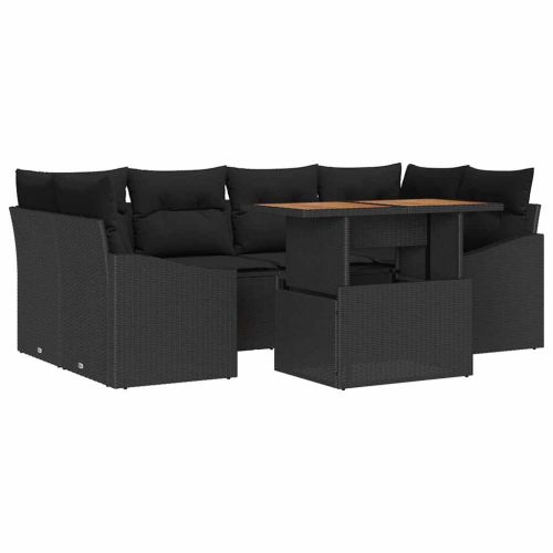 Комплект за хранене в градината 7 pcs Черен и кафяв