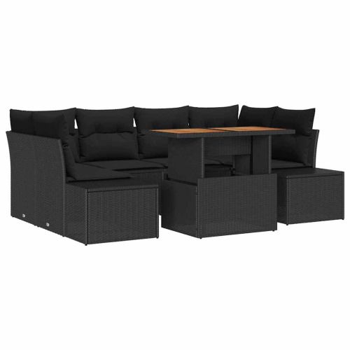 Комплект за хранене в градината 7 pcs Черен и кафяв