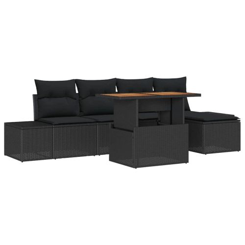 Комплект за хранене в градината 6 pcs Черен и кафяв