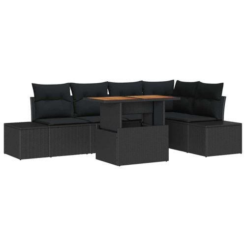 Комплект за хранене в градината 6 pcs Черен и кафяв
