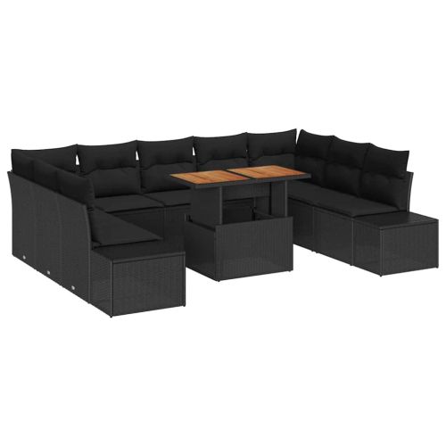 Комплект за хранене в градината 10 pcs Черен и кафяв