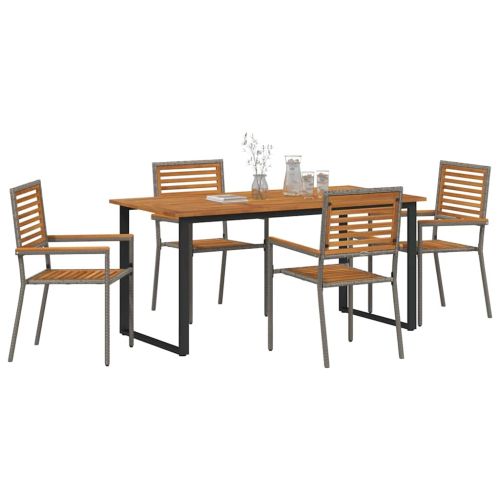 Комплект за хранене в градината 5 pcs Сив
