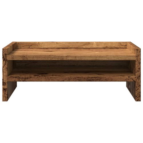 Поставка за монитор, старо дърво, 42x24x16 см, инженерно дърво