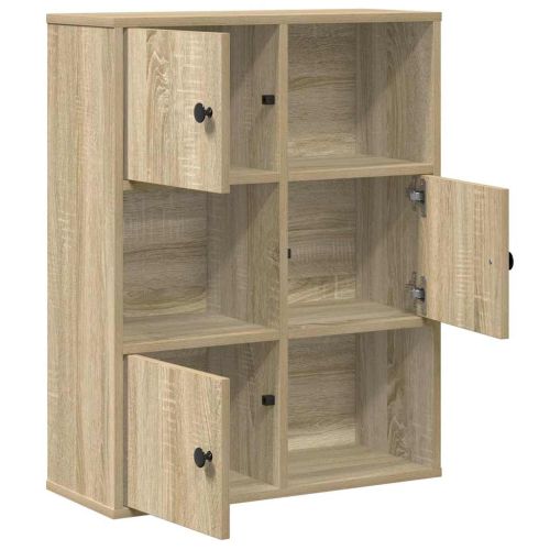 Библиотека, сонома дъб, 60x24x76,5 см, инженерно дърво