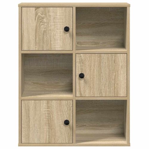 Библиотека, сонома дъб, 60x24x76,5 см, инженерно дърво