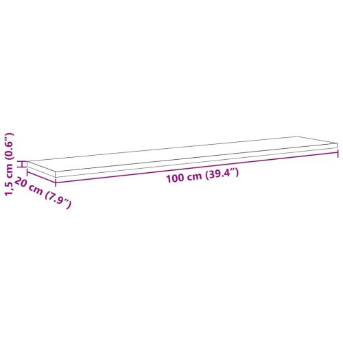 Етажерка Борд 4 pcs Черен 100 x 20 x 1,5 cm Инженерно дърво