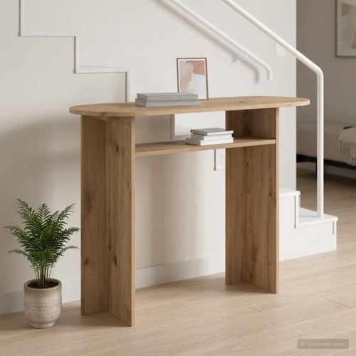 Конзолна маса със съхранение Дъб артизан 100 x 39,5 x 75 см