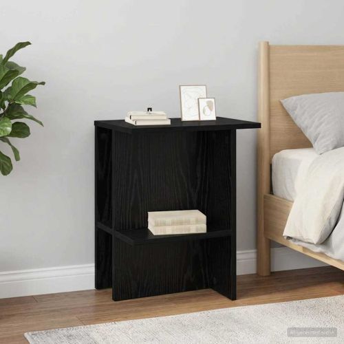 Масичка за кафе 2 pcs Черен дъб 40 x 30 x 49 см
