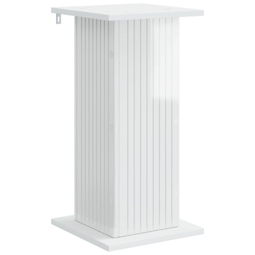 Стойка за растения 2 pcs Бял гланц 30,5 x 30 x 60,5 см