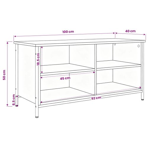ТВ шкаф Дъб 100 x 40 x 50 cm Инженерно дърво
