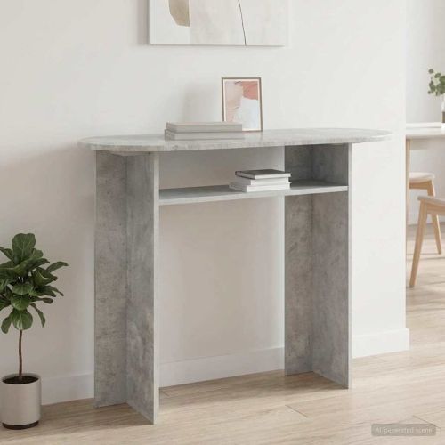 Конзолна маса със съхранение Бетонно сиво 100 x 39,5 x 75 см