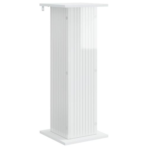 Стойка за растения 2 pcs Бял гланц 30,5 x 30 x 80,5 см