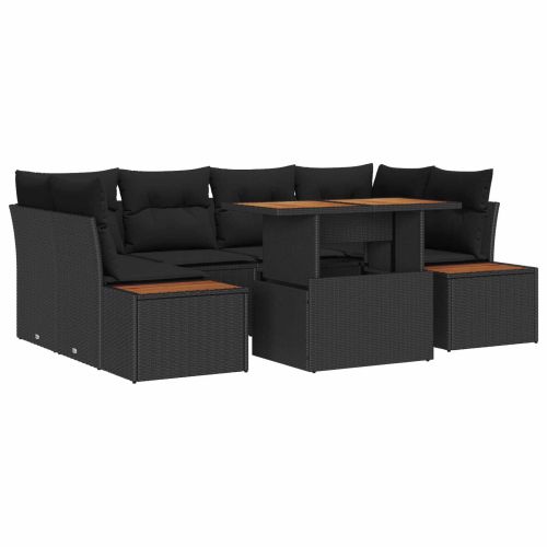 Комплект за хранене в градината 9 pcs Черен и кафяв