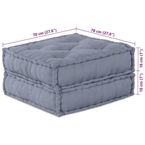 Модулен диван 2 pcs Сиво 140 x 70 x 36 см Текстил