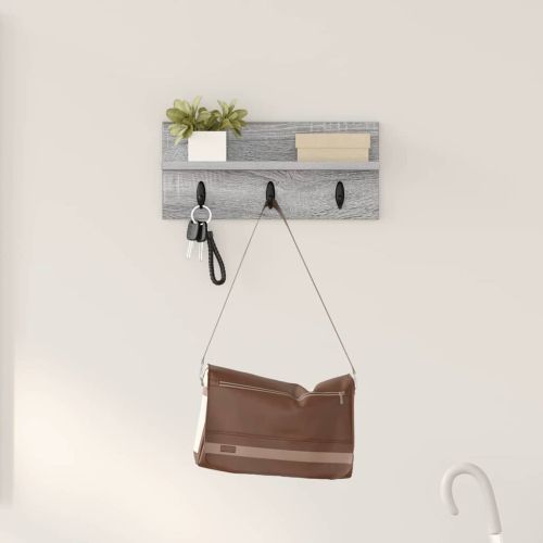 Стенен закачалка за палта Сив Сонома 40 x 10,5 x 18 см